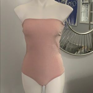 NWT Pink and silver body suit..